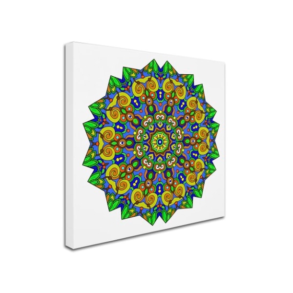 Kathy G. Ahrens 'Colorful Calming Mandala' Canvas Art,14x14